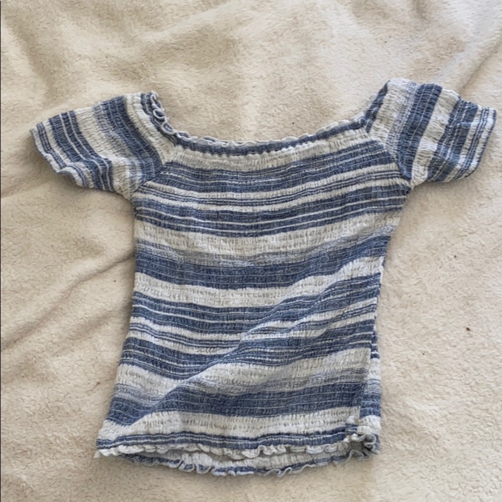 Striped off the shoulder top